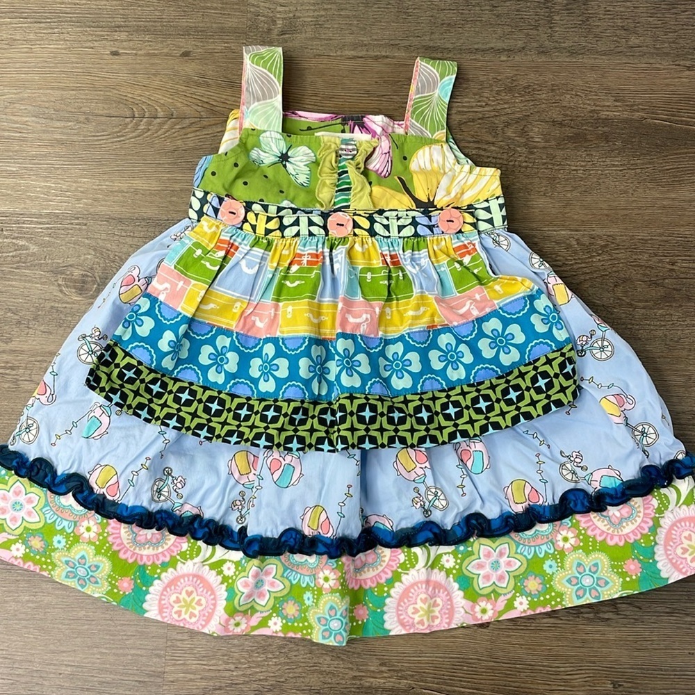Matilda Jane Little Girls Floral It’s a Wonderful Parade Apron Dress, 18mo